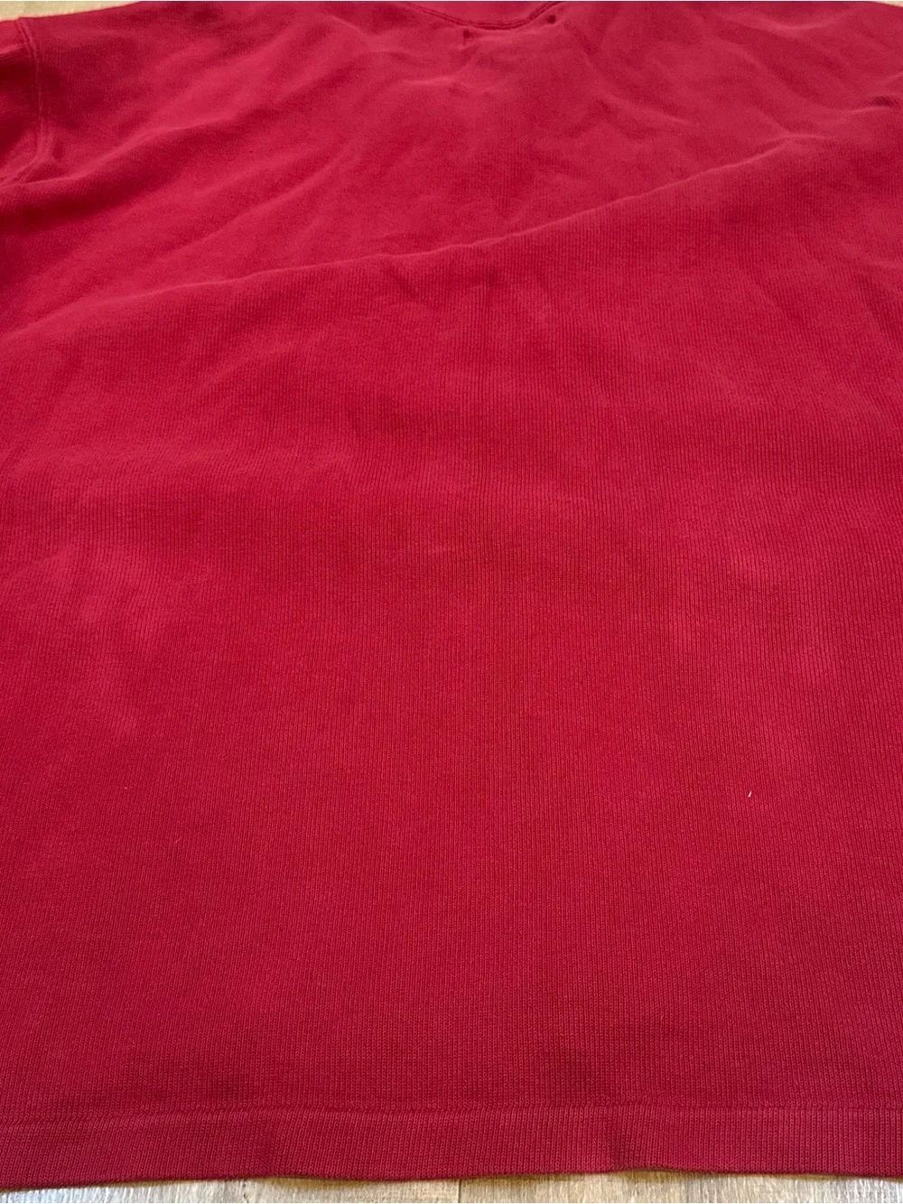 Polo by Ralph Lauren Red Zip-Neck Cotton Top